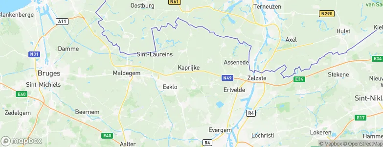 Kaprijke, Belgium Map