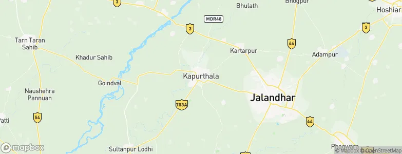 Kapurthala Town, India Map