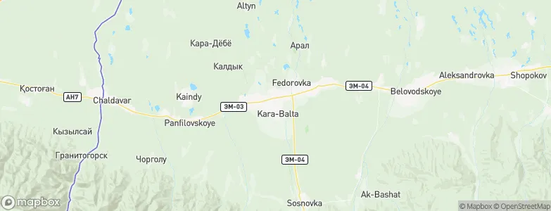 Kara-Balta, Kyrgyzstan Map