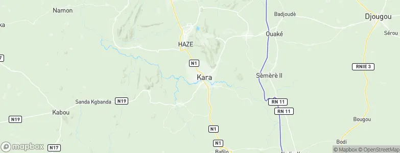 Kara, Togo Map