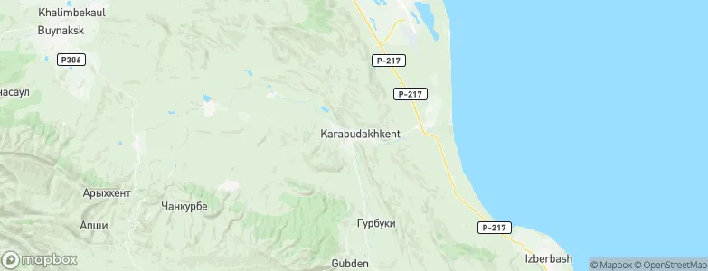 Karabudakhkent, Russia Map