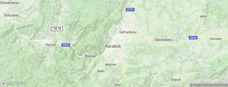 Karabük, Turkey Map