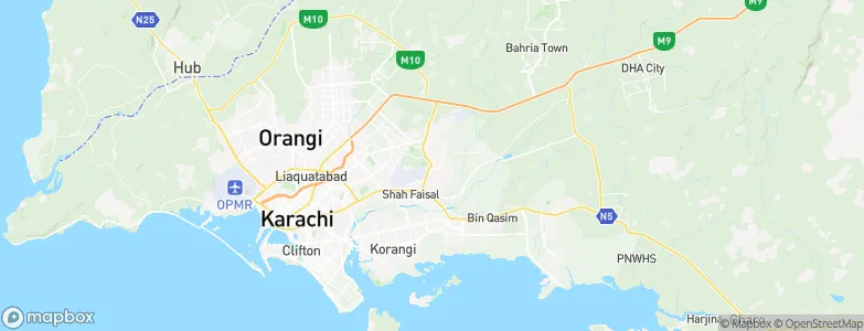 Karachi Lines, Pakistan Map