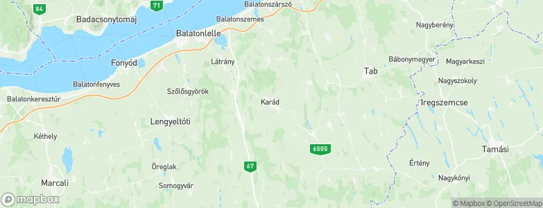 Karád, Hungary Map
