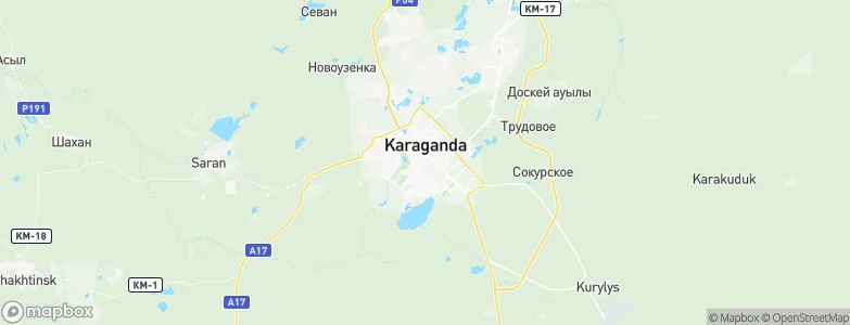 Karaganda, Kazakhstan Map
