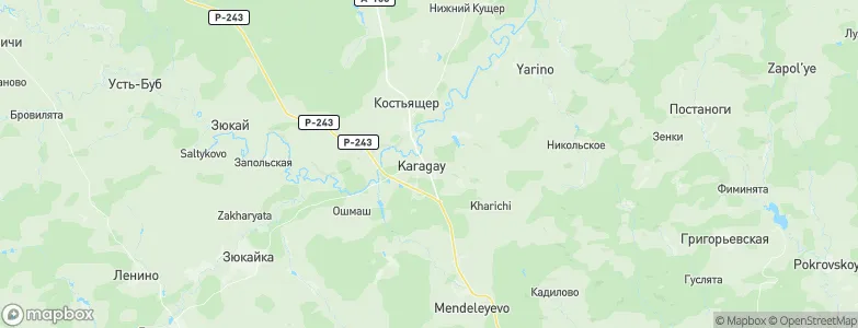 Karagay, Russia Map