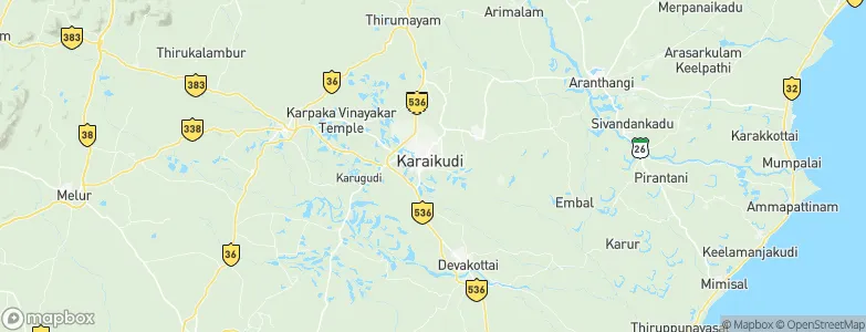 Karaikudi, India Map