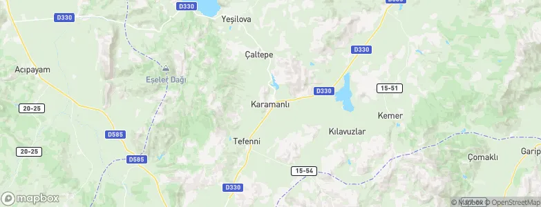 Karamanlı, Turkey Map