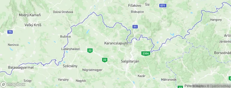 Karancslapujtő, Hungary Map