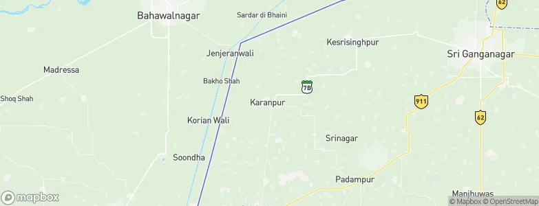 Karanpur, India Map