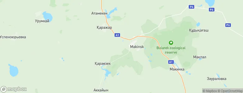 Karaozek, Kazakhstan Map