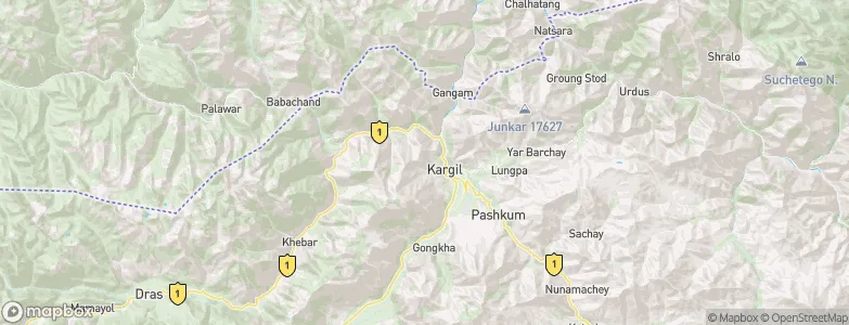 Kargil, India Map