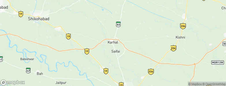 Karhal, India Map