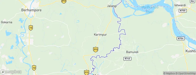 Karīmpur, India Map