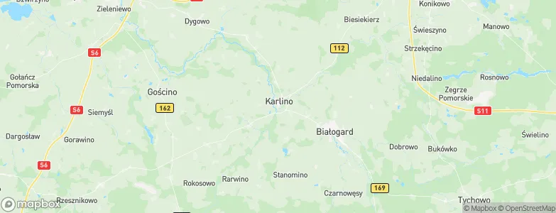 Karlino, Poland Map