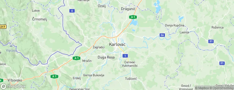 Karlovac, Croatia Map