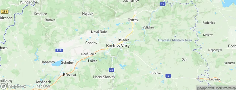 Karlovy Vary, Czechia Map