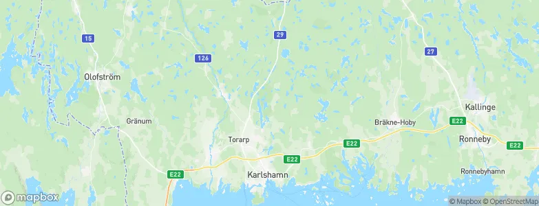Karlshamn Municipality, Sweden Map