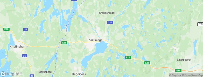 Karlskoga Kommun, Sweden Map