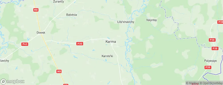 Karma, Belarus Map