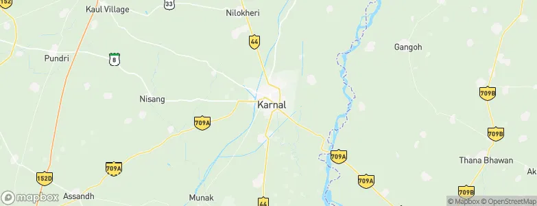 Karnāl, India Map
