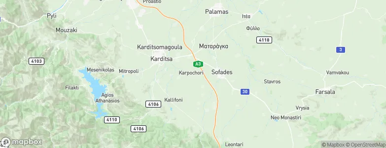 Karpochóri, Greece Map