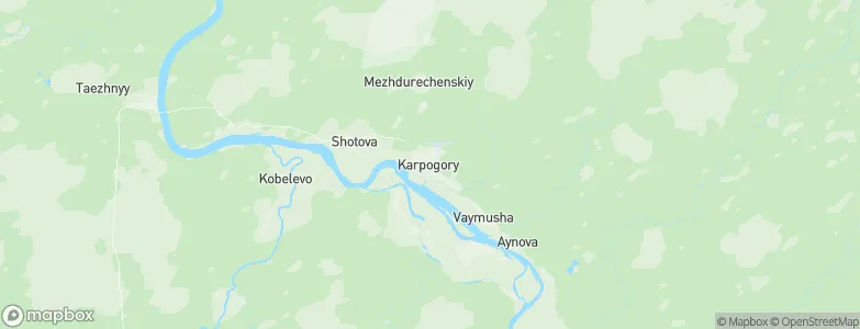 Karpogory, Russia Map