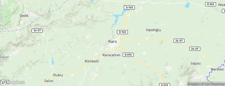 Kars, Turkey Map