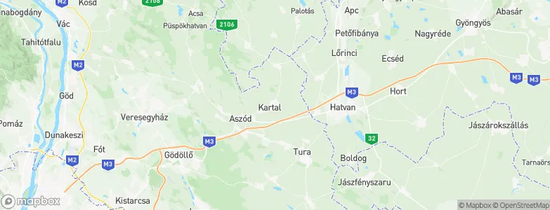 Kartal, Hungary Map
