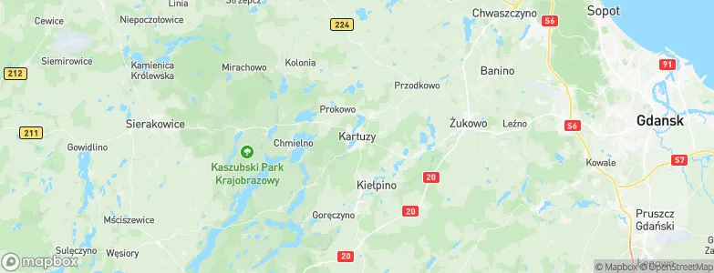 Kartuzy, Poland Map