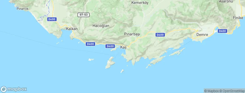 Kas, Turkey Map