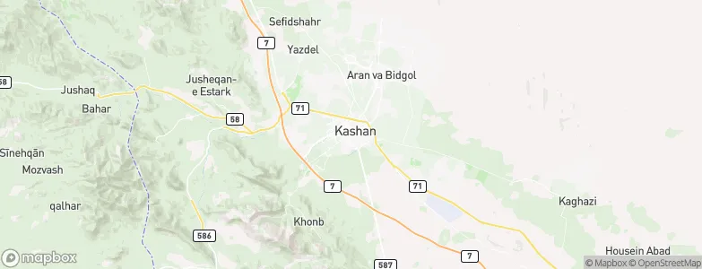 Kashan, Iran Map
