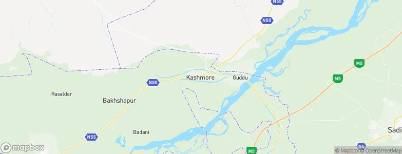 Kashmor, Pakistan Map