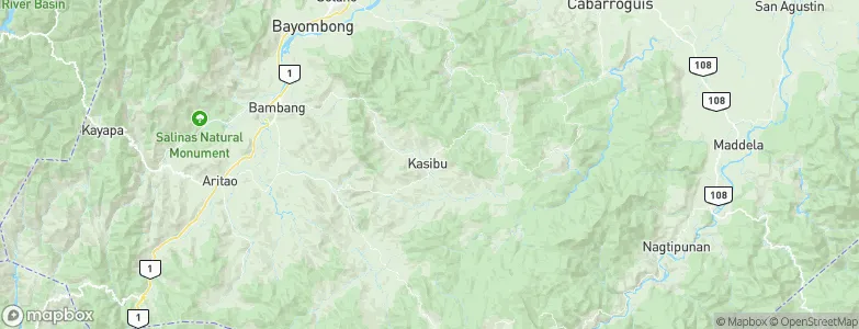 Kasibu, Philippines Map