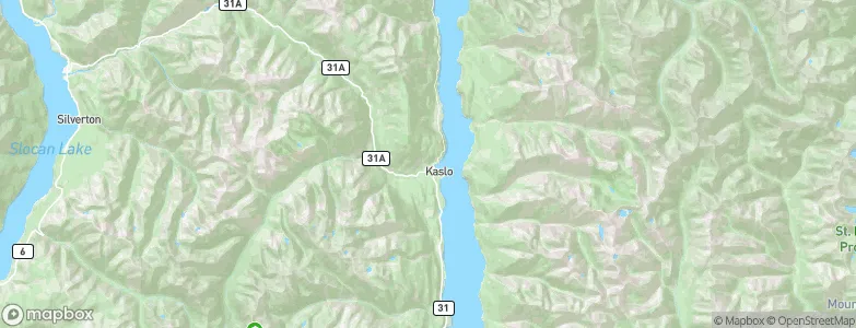 Kaslo, Canada Map