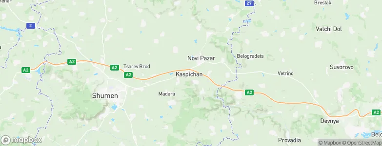 Kaspichan, Bulgaria Map
