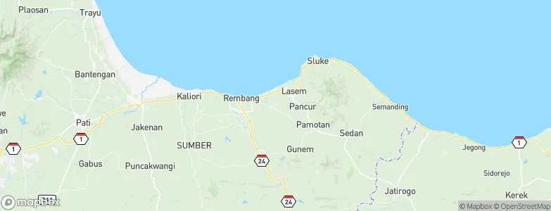 Kasreman, Indonesia Map