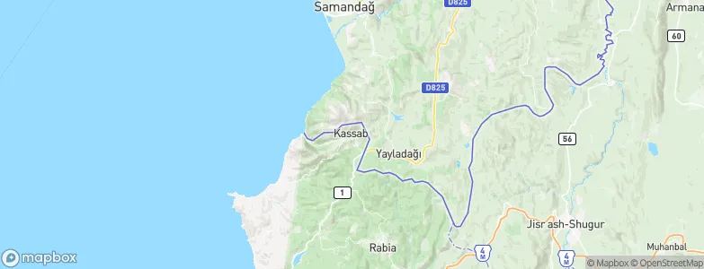 Kassab, Syria Map