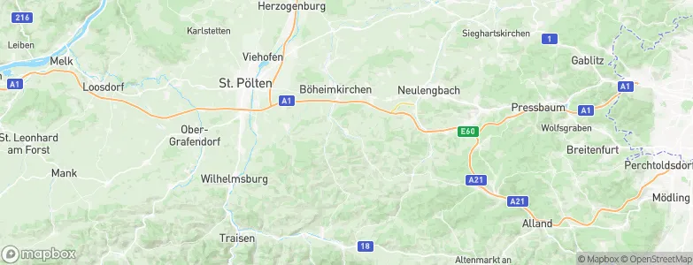 Kasten bei Böheimkirchen, Austria Map