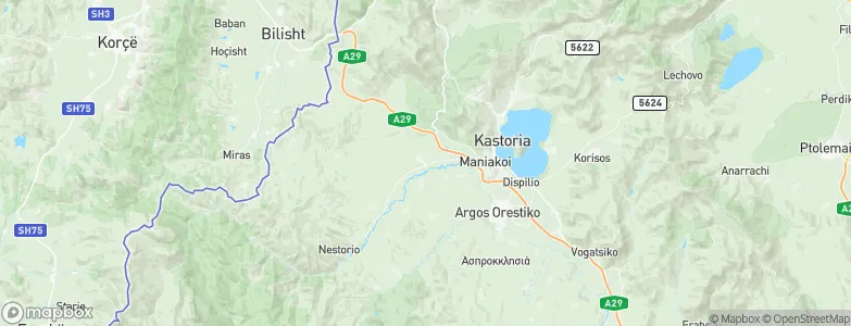 Kastoria, Greece Map