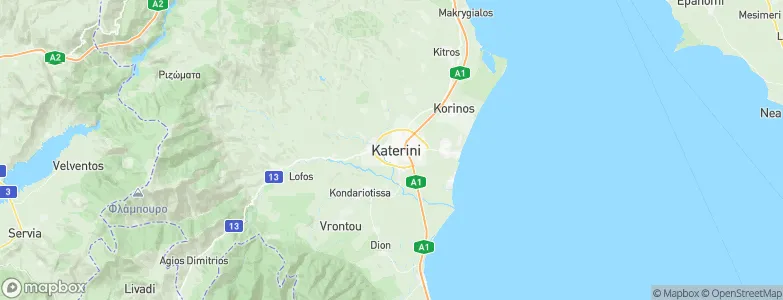 Katerini, Greece Map
