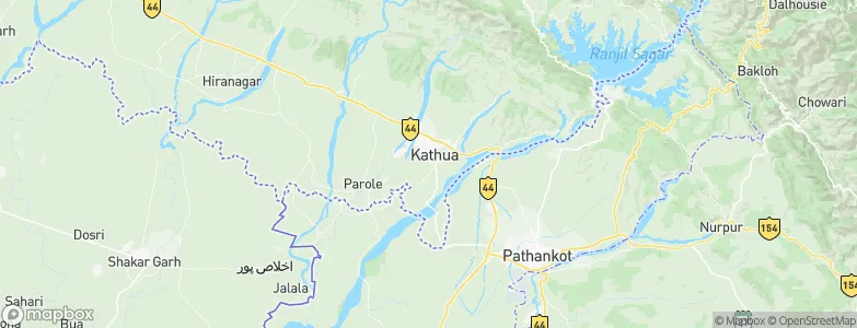 Kathua, India Map