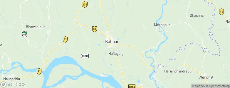 Katihar, India Map