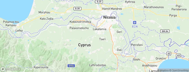 Káto Defterá, Cyprus Map