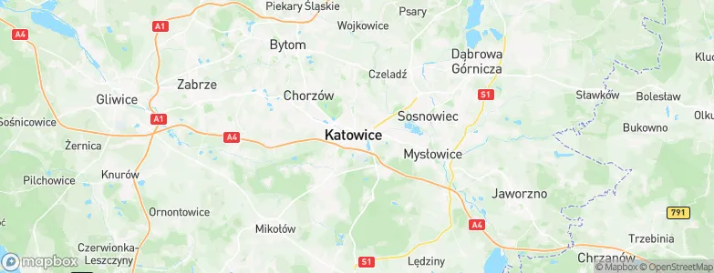 Katowice, Poland Map