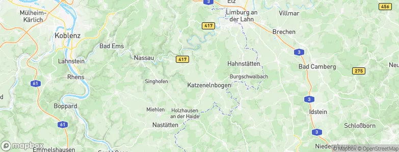 Katzenelnbogen, Germany Map