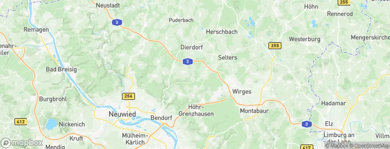 Kausen, Germany Map