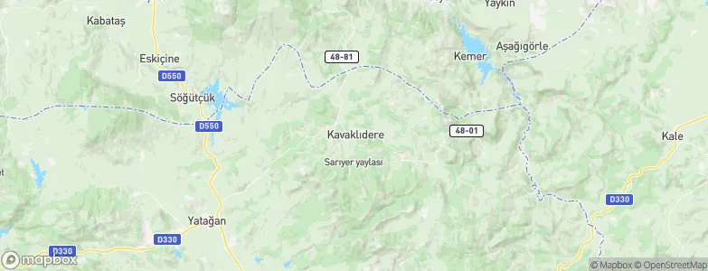 Kavaklıdere, Turkey Map