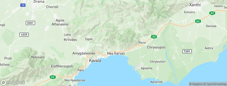 Kavala, Greece Map
