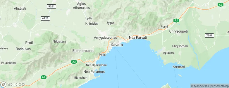 Kavala, Greece Map